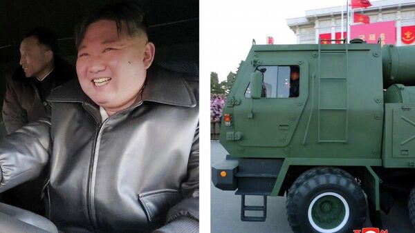 【金正恩氏、大口径多連装ロケット砲を自ら運転】 - Sputnik 日本