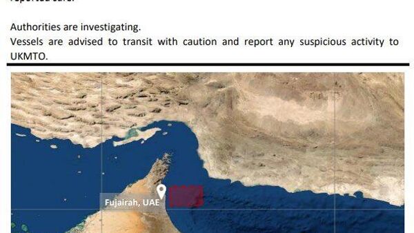 【英当局、UAE沖で船舶が被弾と発表】 - Sputnik 日本