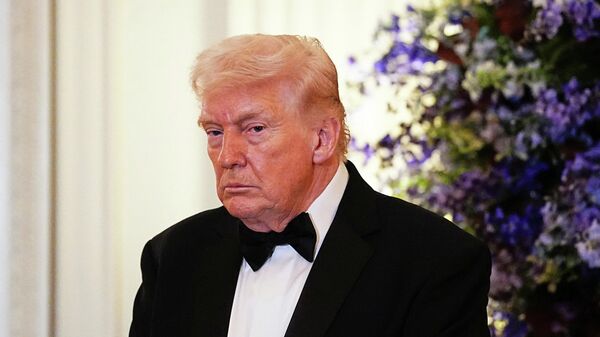Президент США Дональд Трамп принимает участие в ужине губернаторов, США - Sputnik 日本