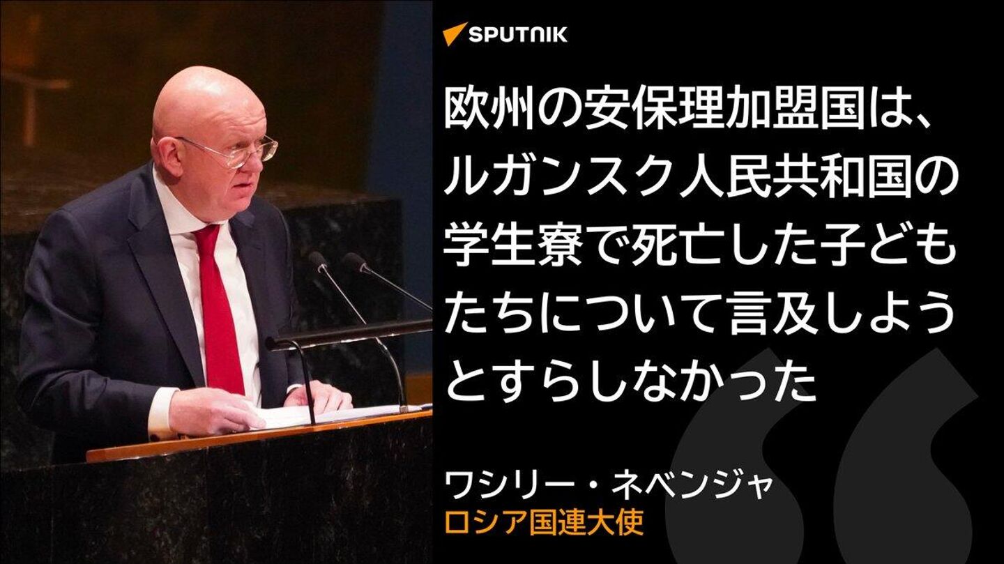 【「欧州の安保理加盟国、ルガンスク人民共和国で死亡した子どもたちに言及せず」＝露国連大使】 - Sputnik 日本