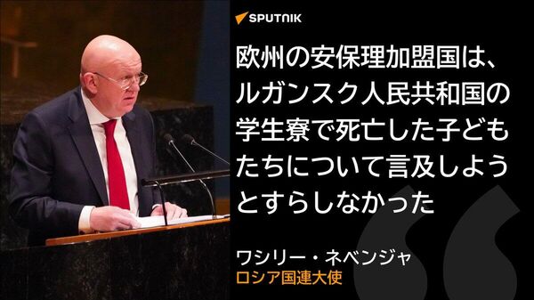 【「欧州の安保理加盟国、ルガンスク人民共和国で死亡した子どもたちに言及せず」＝露国連大使】 - Sputnik 日本