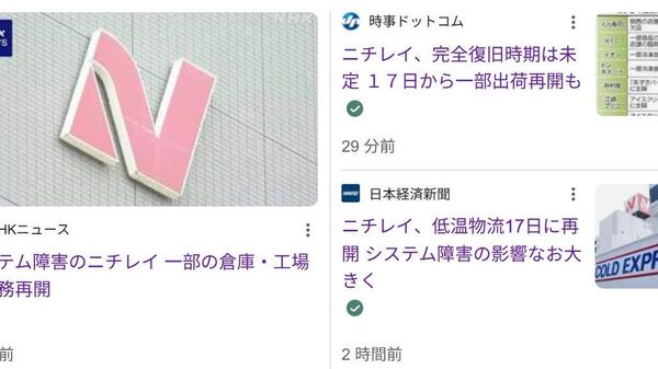 【サイバー攻撃でシステム障害のニチレイ、部分的に業務再開】 - Sputnik 日本