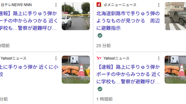 【路上に手りゅう弾か、北海道釧路市】 - Sputnik 日本