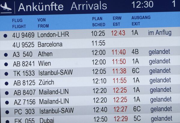 デュッセルドルフ空港、発着時刻表 - Sputnik 日本