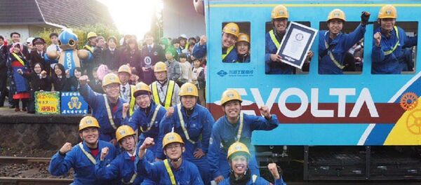 日本の高校生の発明した乾電池で走る列車、ギネスに登録 - Sputnik 日本