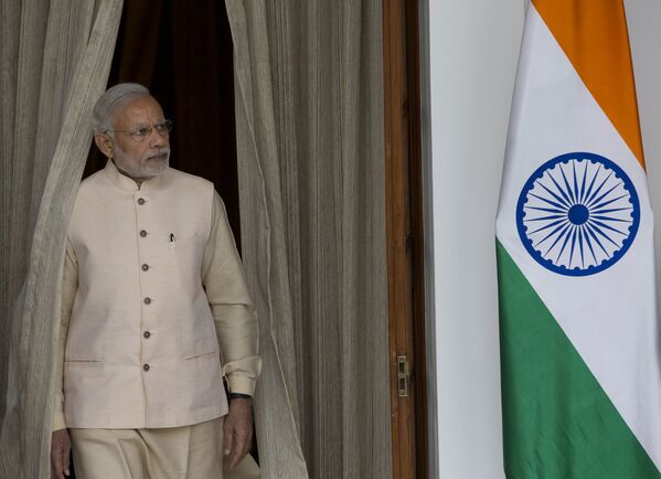 ニューデリーでアフリカ・インド首脳会談に参加するインドのナレンドラ・モディ首相 - Sputnik 日本