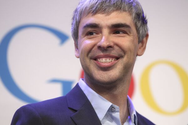 ニューヨークのGoogleオフィスで記者会見するGoogle最高経営責任者、ラリー・ペイジ - Sputnik 日本