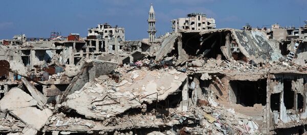 Разрушенные жилые дома в сирийском городе Хомс Разрушенные жилые дома в сирийском городе Хомс - Sputnik 日本