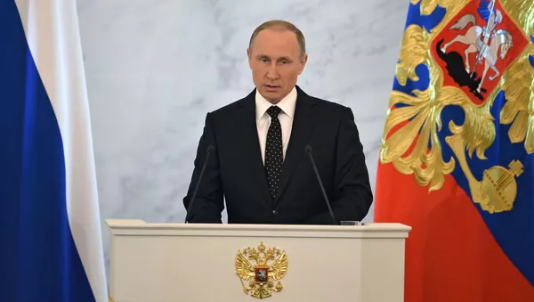 Обращение президента России Владимира Путина с ежегодным посланием к Федеральному Собранию - Sputnik 日本
