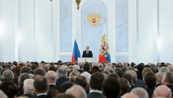 Vladimir Putin delivers annual Presidential Address to Federal Assembly - Sputnik 日本