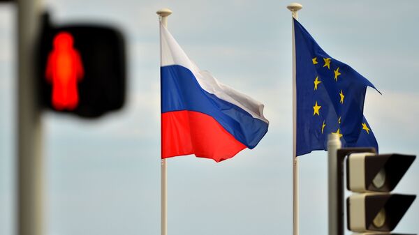 Флаги России и Евросоюза - Sputnik 日本
