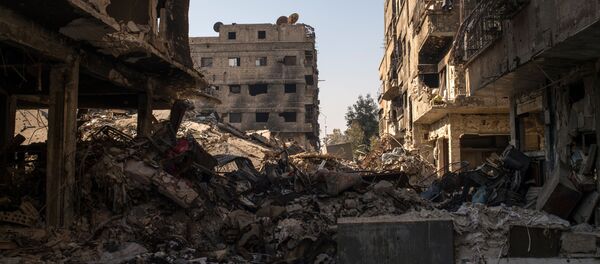 Разрушения в районе Ярмук в Дамаске Разрушения в районе Ярмук в Дамаске - Sputnik 日本