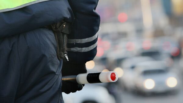 ベラルーシ、警官が身を挺して車から子供を守る - Sputnik 日本