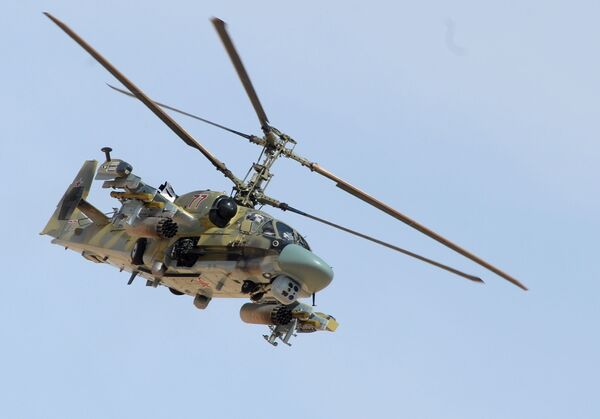 ロシアの攻撃用ヘリコプターКа-52(カモフ・アッリガータル)。シリア中部の要衝カルヤタインを「ダーイシュ（ＩＳ）」から解放する戦闘作戦で。 - Sputnik 日本