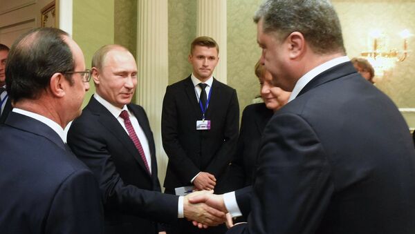 ロシアのプーチン大統領とウクライナのポロシェンコ大統領 - Sputnik 日本