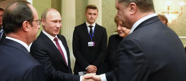 ロシアのプーチン大統領とウクライナのポロシェンコ大統領 - Sputnik 日本