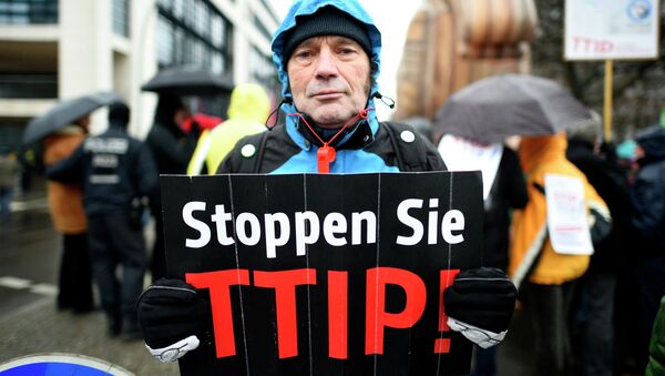 欧州で米国との貿易協定に反対する抗議デモ - Sputnik 日本