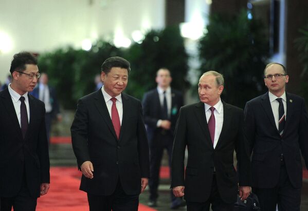 北京の公式会談セレモニーでの習近平国家とプーチン大統領。 - Sputnik 日本