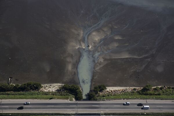 ２０１６年７月５日。リオデジャネイロ近郊のグアナバラ湾の排水。悪臭を放つ汚れた水による跡。ブラジルの多くのビーチでお馴染みの光景。 - Sputnik 日本