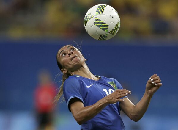 女子サッカー・ブラジル・チームの選手。南アフリカとの試合で。 - Sputnik 日本