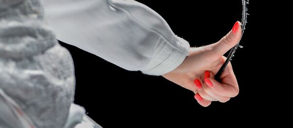 Инна Дериглазова (Россия) во время полуфинального поединка с Арианной Эрриго (Италия) на соревнованиях среди женщин по фехтованию на рапирах на чемпионате мира в Москве - Sputnik 日本