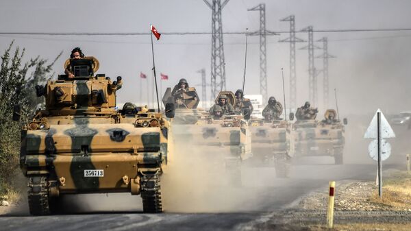 シリアとの国境地帯のトルコ軍戦車部隊 - Sputnik 日本