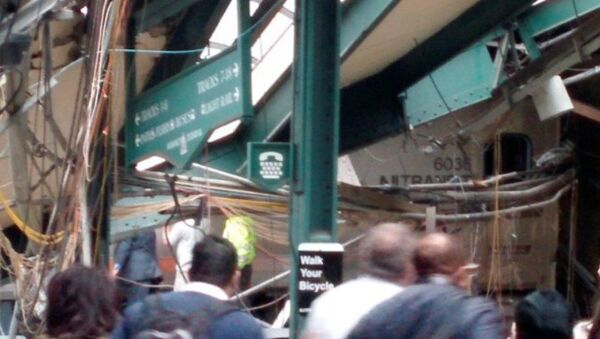米ニュージャージー州の駅での列車事故で100人以上負傷（動画） - Sputnik 日本