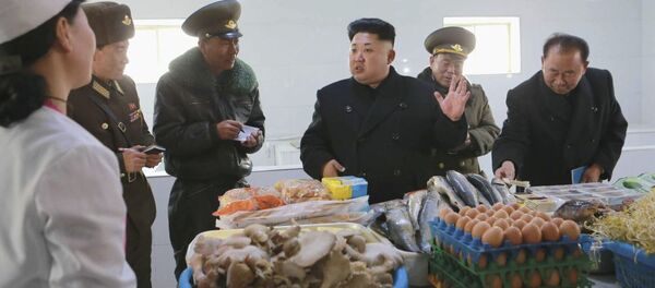 Лидер Северной Кореи Ким Чен Ын во время инспекции 1016-ой части Военно-воздушных и противовоздушных войск Корейской народной армии Лидер Северной Кореи Ким Чен Ын во время инспекции 1016-ой части Военно-воздушных и противовоздушных войск Корейской народной армии - Sputnik 日本