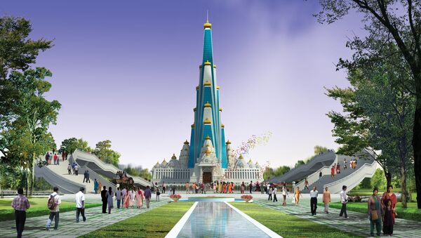 Проект храма Вриндаван Чандродая Мандир в Индии - Sputnik 日本