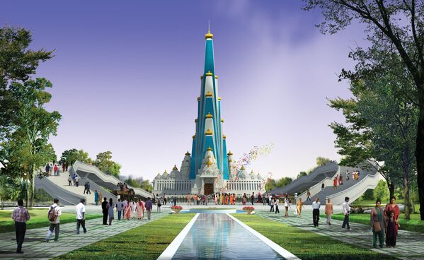 インド、ヴリンダヴァン・チャンドロダヤ・マンディル寺院の設計案 - Sputnik 日本