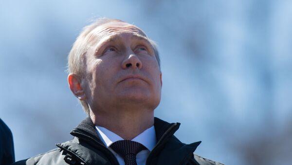 Президент РФ Владимир Путин на космодроме Восточный - Sputnik 日本