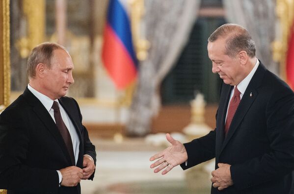 プーチン大統領とエルドアン大統領、イスタンブールでの会合後の共同記者声明で - Sputnik 日本