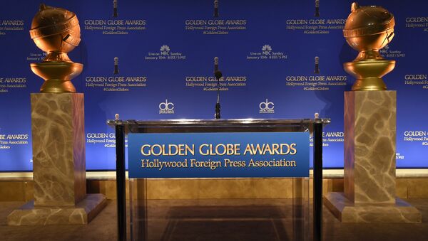 Golden Globe statues are seen at the 73rd annual Golden Globe Awards nominations at the Beverly Hilton hotel on Thursday, Dec. 10, 2015, in Beverly Hills, Calif - Sputnik 日本