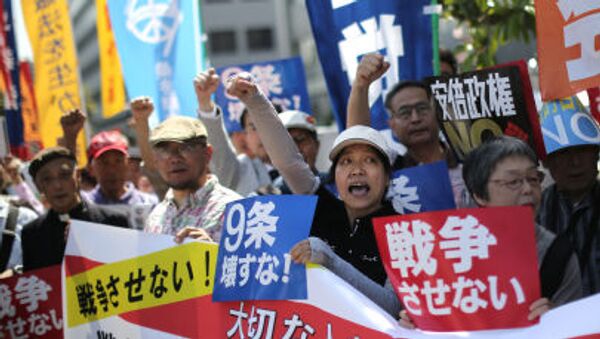 東京、安保法案の閣議決定弾劾反対デモ - Sputnik 日本