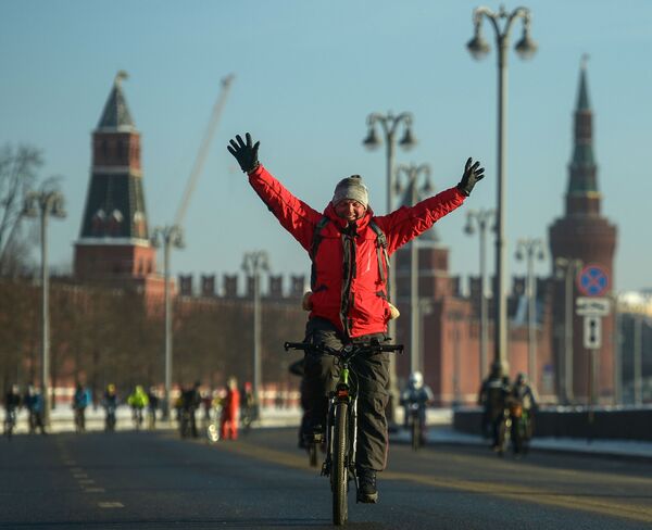 第２回自転車パレード、モスクワ赤の広場近く - Sputnik 日本