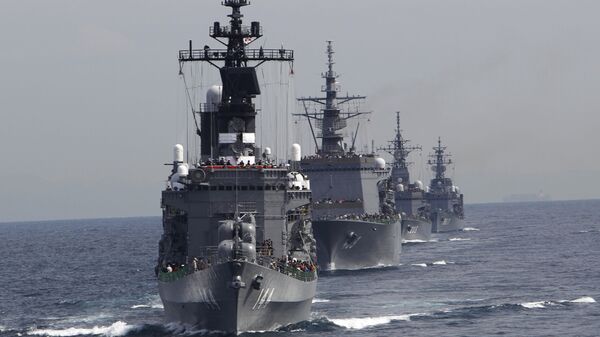 Морские силы самообороны Японии во главе со сторожевым кораблем Курама - Sputnik 日本