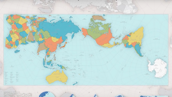 世界地図　Authograph Hajime Narukawa - Sputnik 日本
