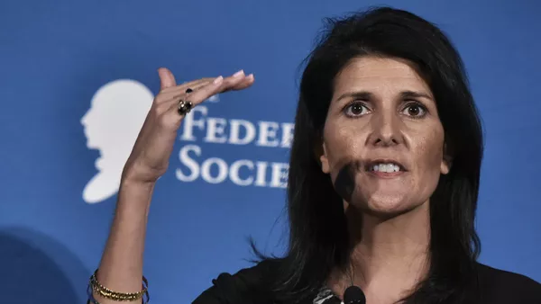 South Carolina Governor Nikki Haley speaks during the 2016 National Lawyers Convention sponsored by the Federalist Society in Washington, DC - Sputnik 日本