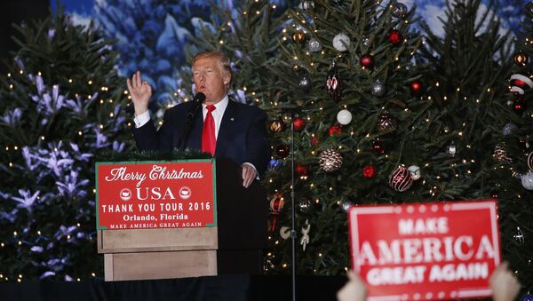 U.S. President-elect Donald Trump speaks during a USA Thank You Tour event in Orlando, Florida, U.S., December 16, 2016. - Sputnik 日本