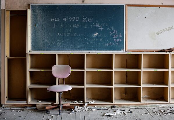 ２０１１年３月１１日の津波で被害を受けた浪江町の請戸小学校のクラス。 - Sputnik 日本