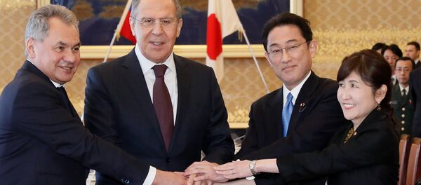 2プラス2：ラヴロフ外相、岸田外相、ショイグ国防相と稲田防衛相 - Sputnik 日本