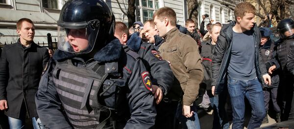 Несанкционированная акция в Москве Несанкционированная акция в Москве - Sputnik 日本