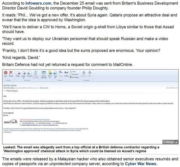 デイリーメールの米国のシリアへの化学攻撃計画についての記事  - Sputnik 日本