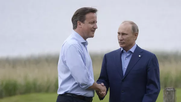 プーチン大統領とキャメロン英首相、G8サミットで、２０１３年０７月１７日 - Sputnik 日本
