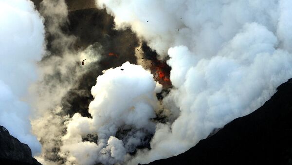 カムチャッカでシベルチ火山が噴煙を成層圏へ噴き上げる【写真】 - Sputnik 日本