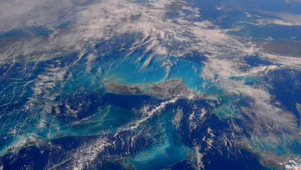 宇宙から見たカリブ海