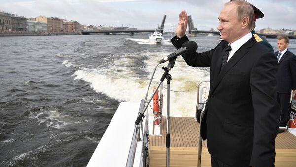 ペテルブルクで主要な海軍パレード、プーチン氏 - Sputnik 日本