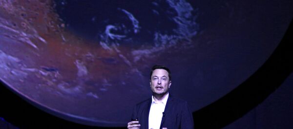 SpaceX CEO Elon Musk unveils his plans to colonize Mars during the International Astronautical Congress in Guadalajara, Mexico, September 27, 2016. SpaceX CEO Elon Musk unveils his plans to colonize Mars during the International Astronautical Congress in Guadalajara, Mexico, September 27, 2016. - Sputnik 日本