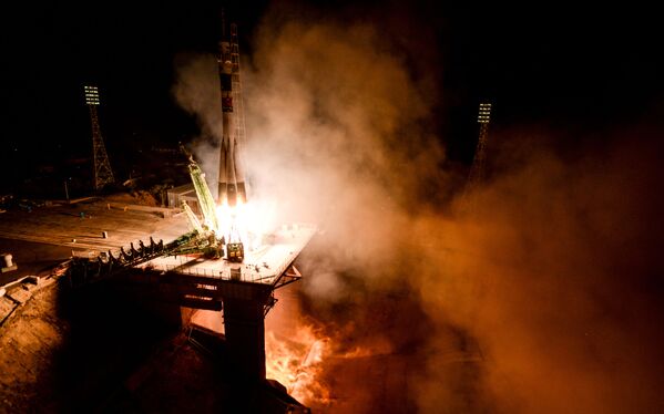 有人宇宙船「ソユーズMS－０６」を載せたロケット「ソユーズFG」の打上げ - Sputnik 日本