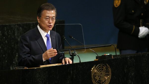 国連総会で韓国の文在寅(ムン・ジェイン)大統領 - Sputnik 日本